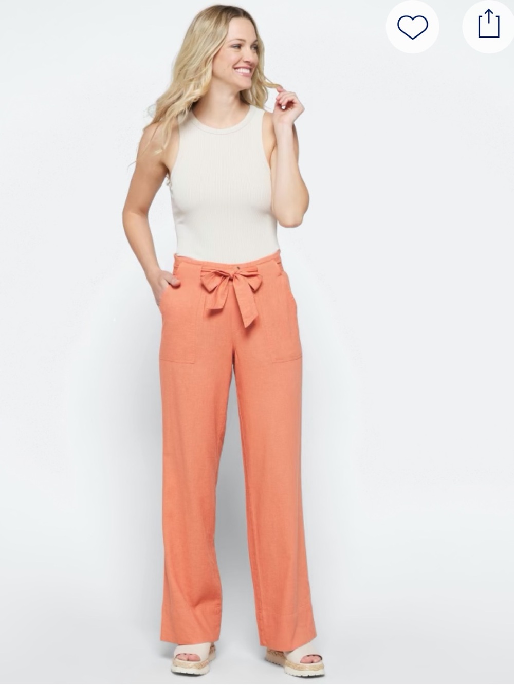 Mason & Belle Melanie High Rise Utility Wide Leg Pant